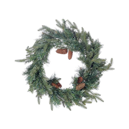 Wianek świąteczny ze światełkami 60 cm zielony KAMERUN