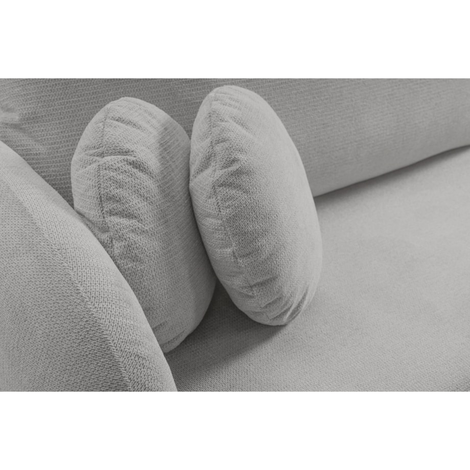 Nowoczesny narożnik rozkładany OLIVIO prawy - jasnoszary