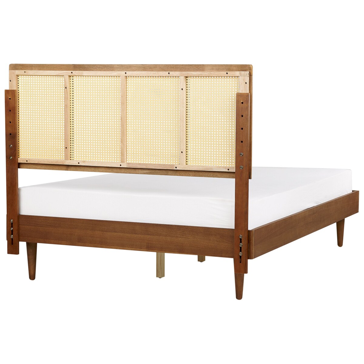 Łóżko Rattan AURAY 140 x 200 cm Brązowy