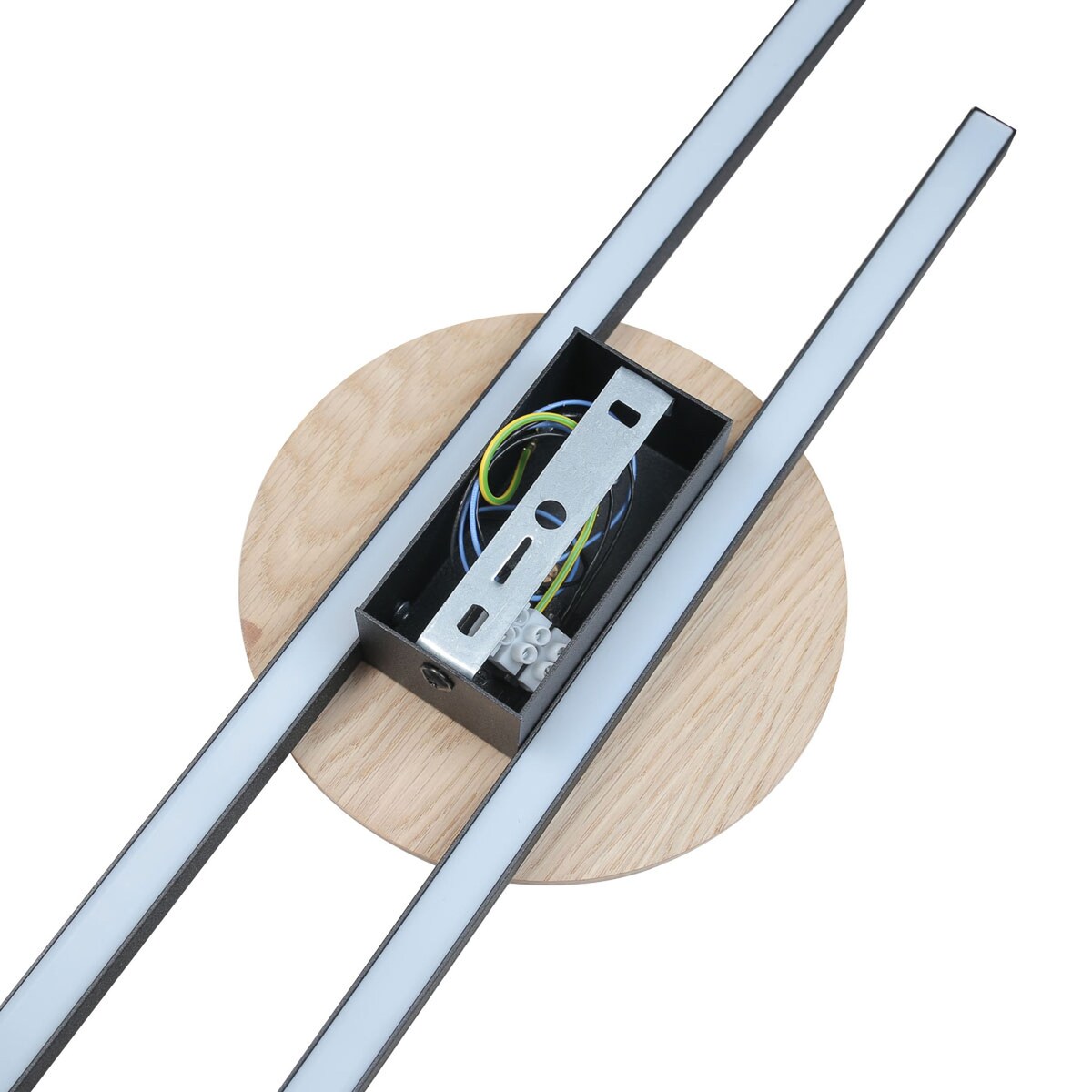 Kinkiet LED 24W TK Lighting JAVA czarny/drewno 3000K 1570 lm nowoczesna lampa ścienna 86 cm