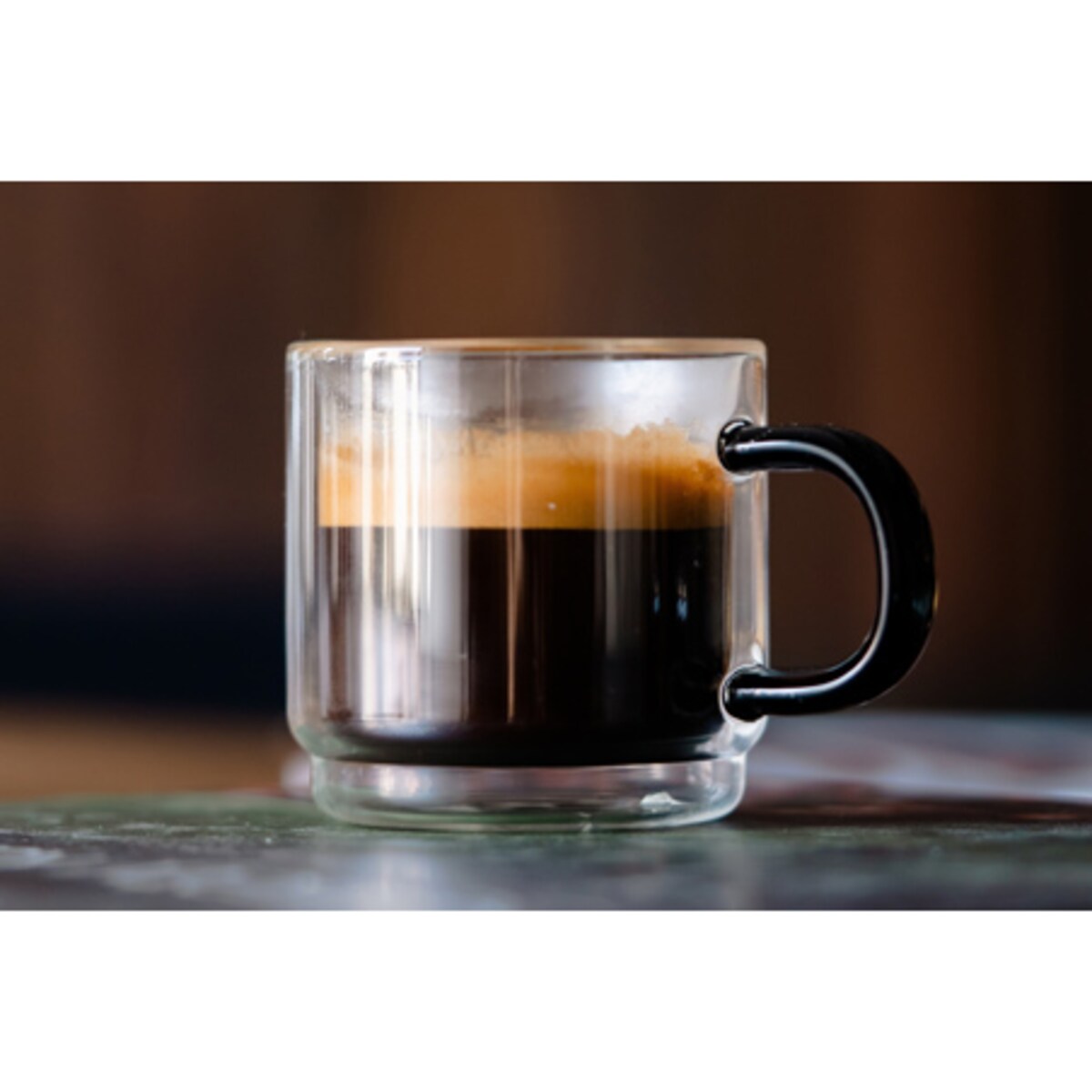 Komplet 2 szklanek z podwójną ścianką do espresso Carbon 80 ml 8548