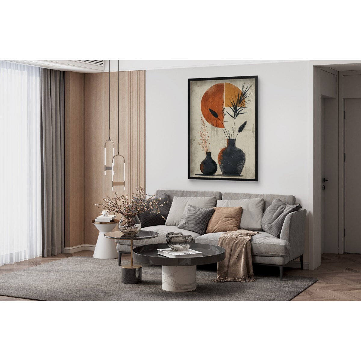 Plakat ścienny Obraz Nowoczesna Grafika na ścianę sypialni Twarz Kobieta