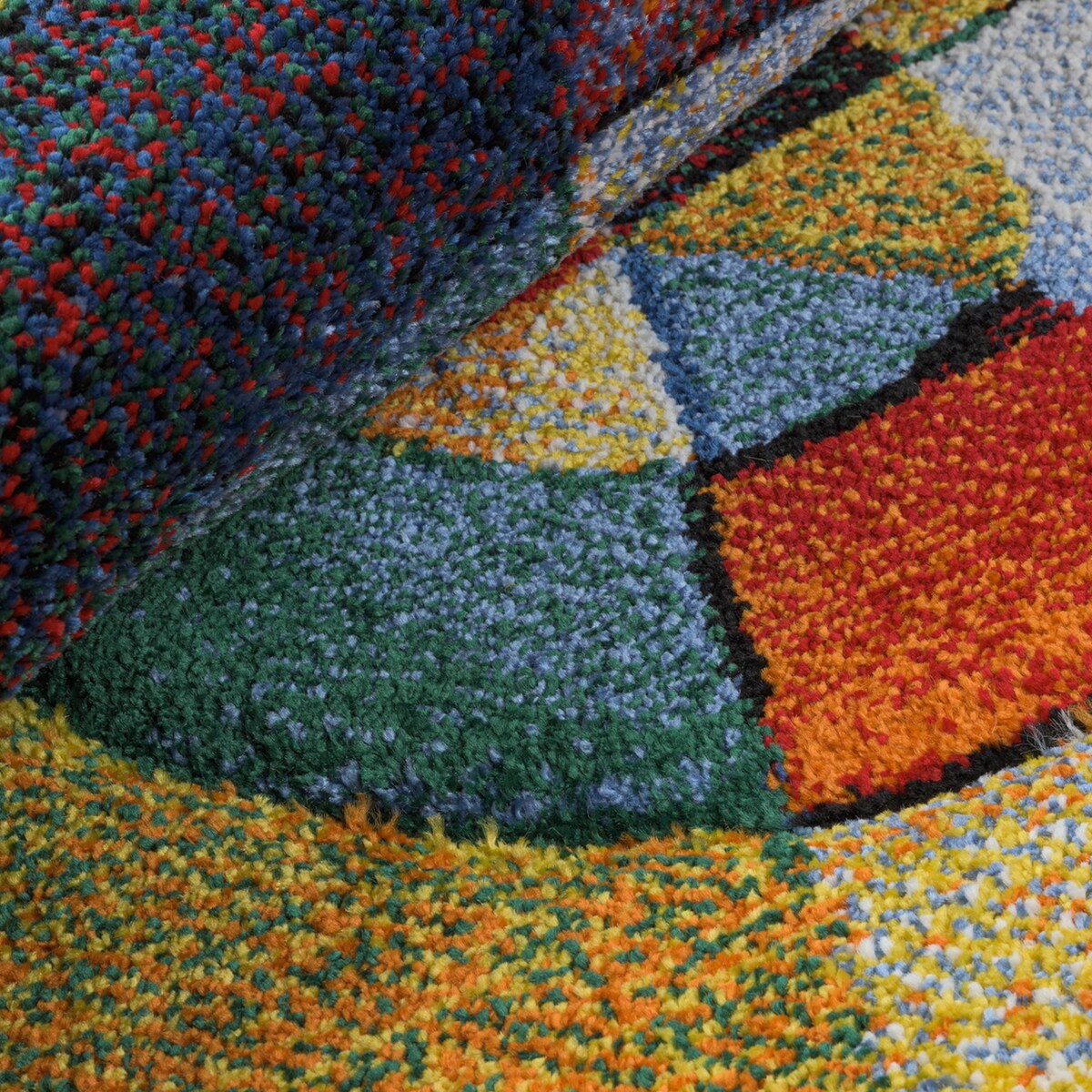 Dywan okrągły Zefir 120 cm e-floor OEKO-TEX geometryczny wielokolorowy