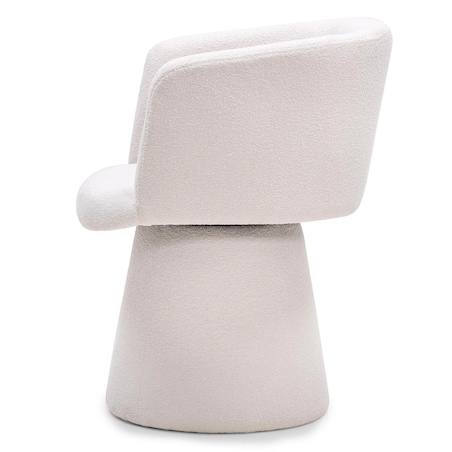 Krzesło obrotowe jasnobeżowe bouclé Nalf