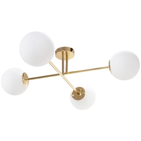 Lampa Sufitowa App1248-4Cp Złoty, Metal