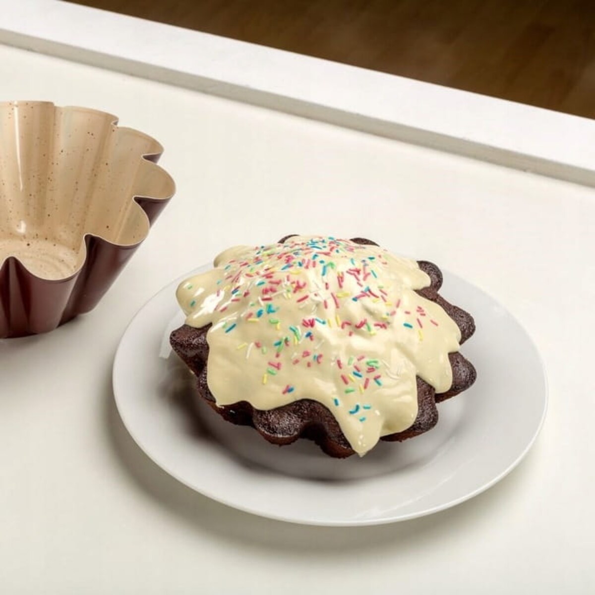 Forma Granitowa Foremka na Babkę do Pieczenia Babki Ciastka metalowa 23 cm