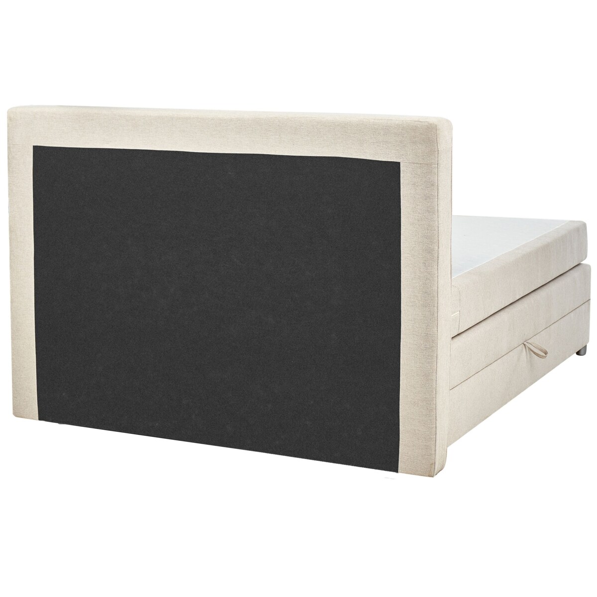 Łóżko kontynentalne z pojemnikami 160 x 200 cm beżowe MINISTER