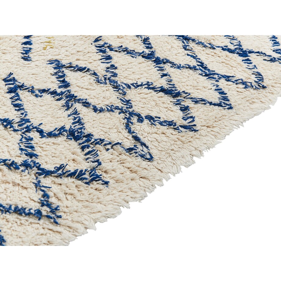 Dywan bawełniany 140 x 200 cm beżowo-niebieski ERZINCAN