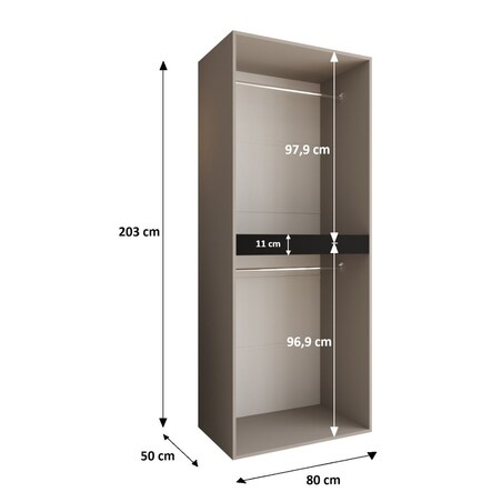 Szafa uchylna Salsa 160 wys 203 cm Kaszmir