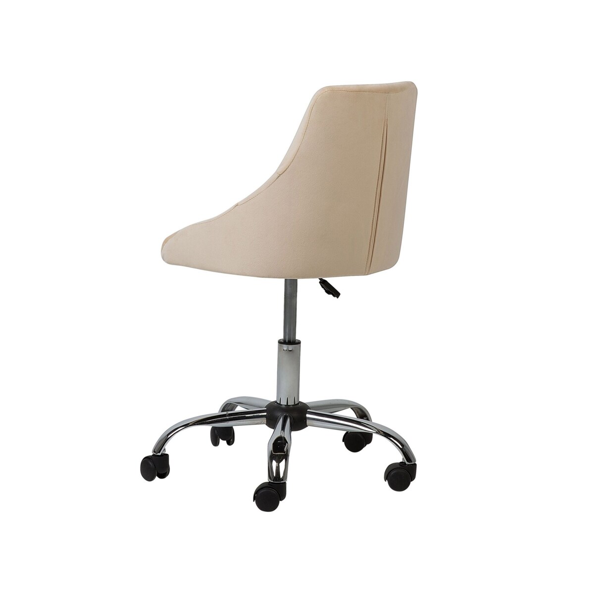 Krzesło biurowe regulowane welurowe beżowe PARRISH
