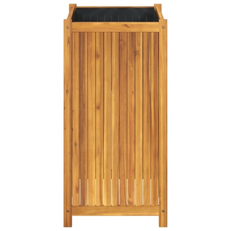 vidaXL Donica ogrodowa z wyściółką, 50x50x100 cm, lite drewno akacjowe