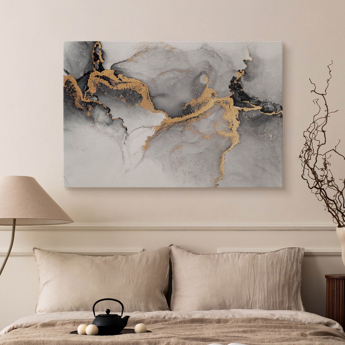 Obraz na płótnie Szary marmur 120x80cm