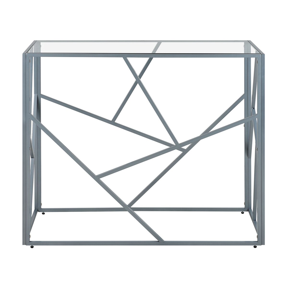 Konsola szklana srebrna ORLAND