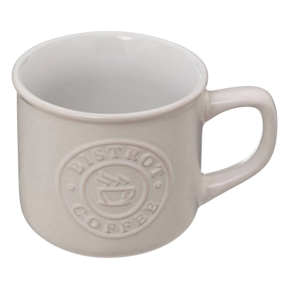 4 kubki ceramiczne na metalowym stojaku LEO, 140 ml