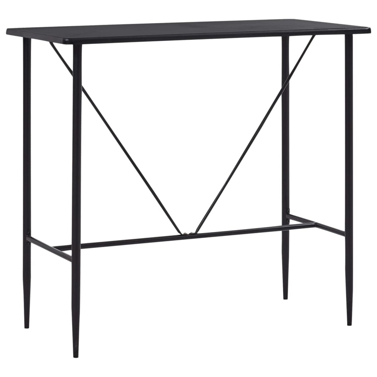 vidaXL Stolik barowy, czarny, 120 x 60 x 110 cm, MDF