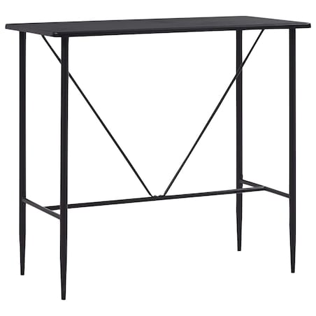 vidaXL Stolik barowy, czarny, 120 x 60 x 110 cm, MDF