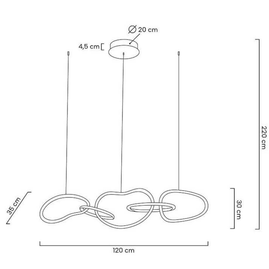 MOOSEE lampa wisząca JAZZ 5 złota