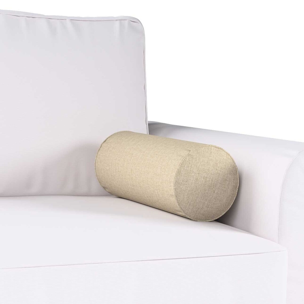 Poduszka wałek prosty, szaro-beżowy szenil, Ø16 x 40 cm, City