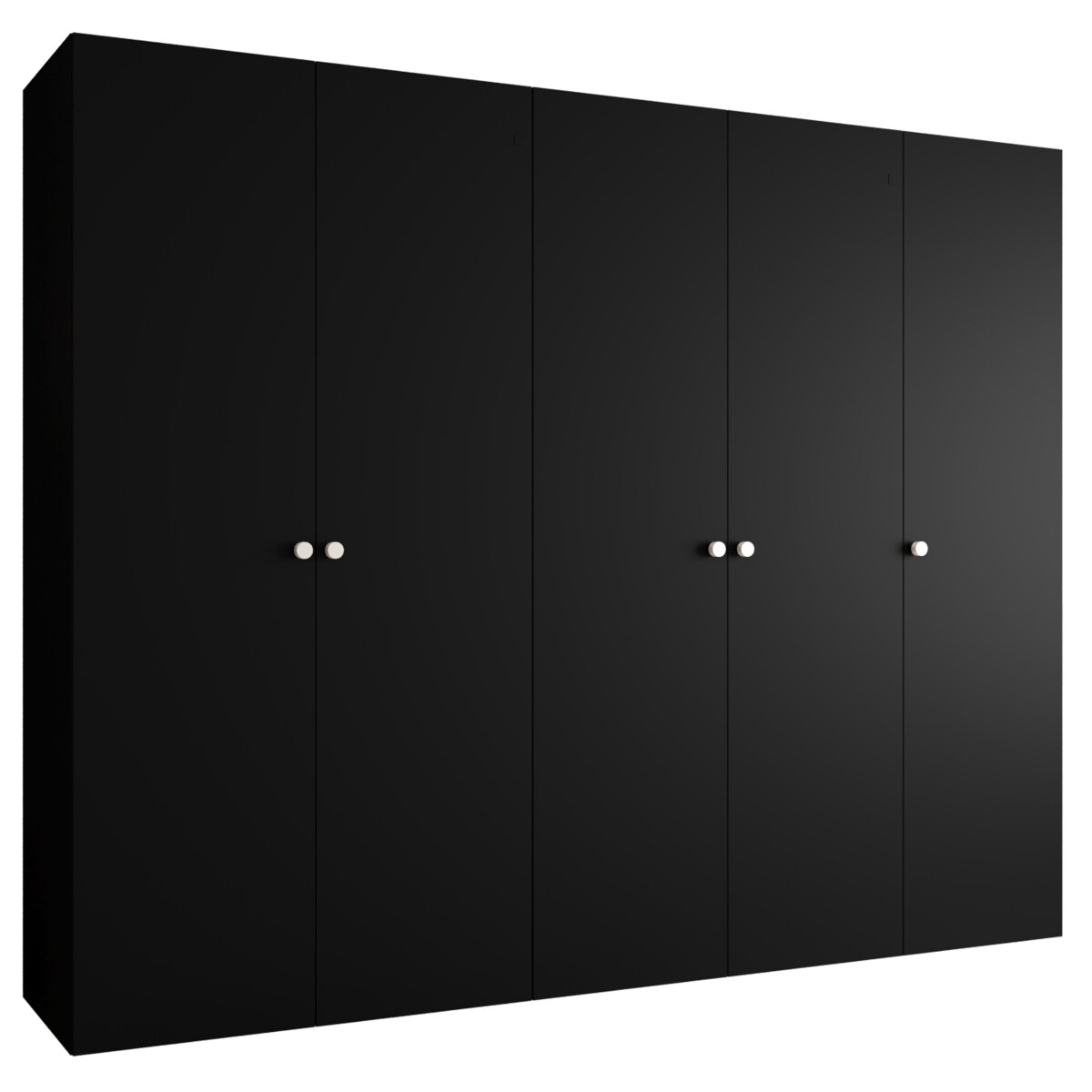 Szafa uchylna otwierana PARMA 1 250 wys. 202 cm Czarny + u. Srebrny