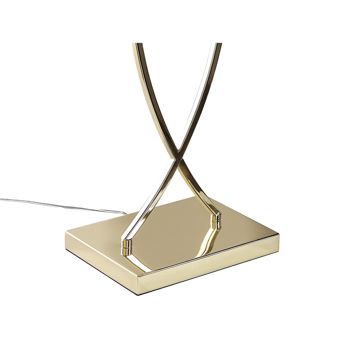 Lampa stołowa metalowa złota z białym YASUNI