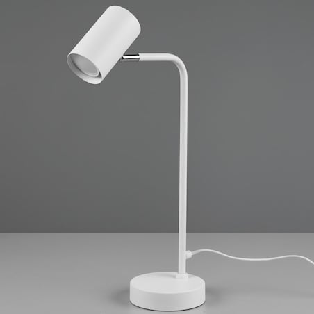 Biurkowa LAMPKA stojąca MARLEY 512400131 Trio metalowa LAMPA stołowa regulowana biała