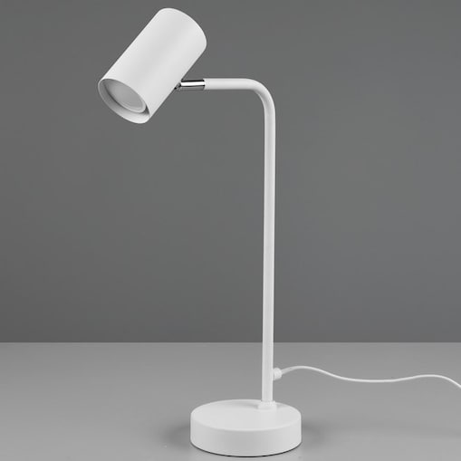 Biurkowa LAMPKA stojąca MARLEY 512400131 Trio metalowa LAMPA stołowa regulowana biała