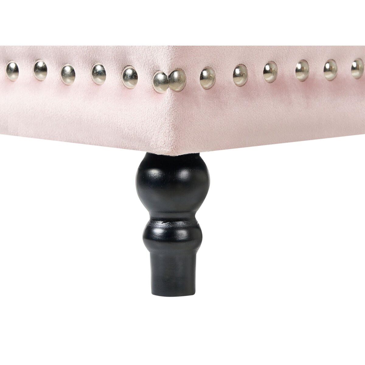 Puf ze schowkiem welurowy 37 x 37 x 40 cm różowy LORETTO