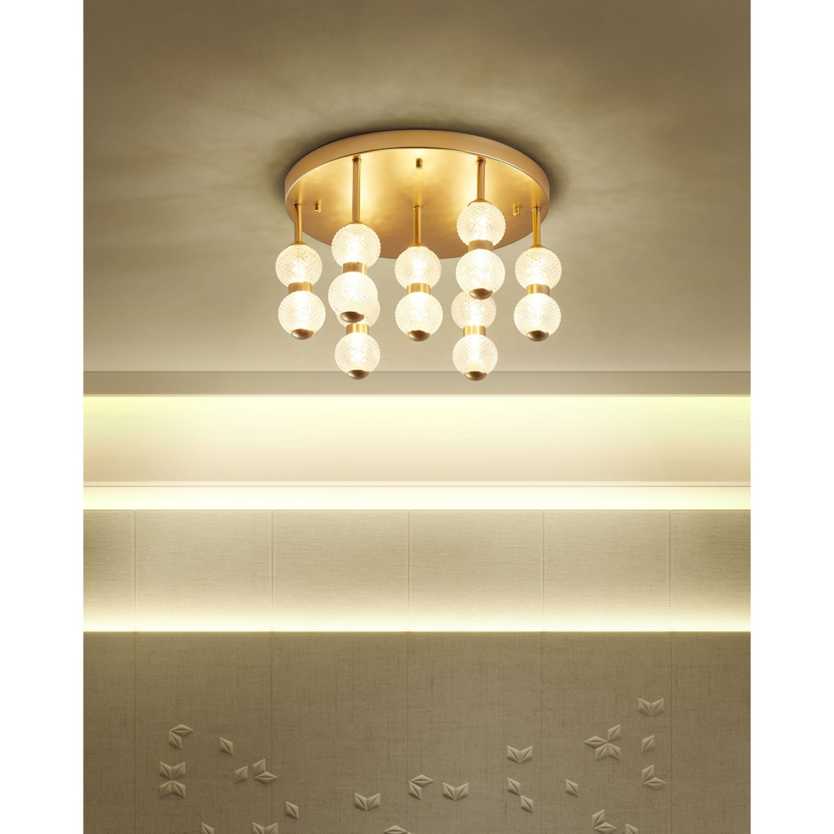 Lampa sufitowa YOWAKA Metal Złoty