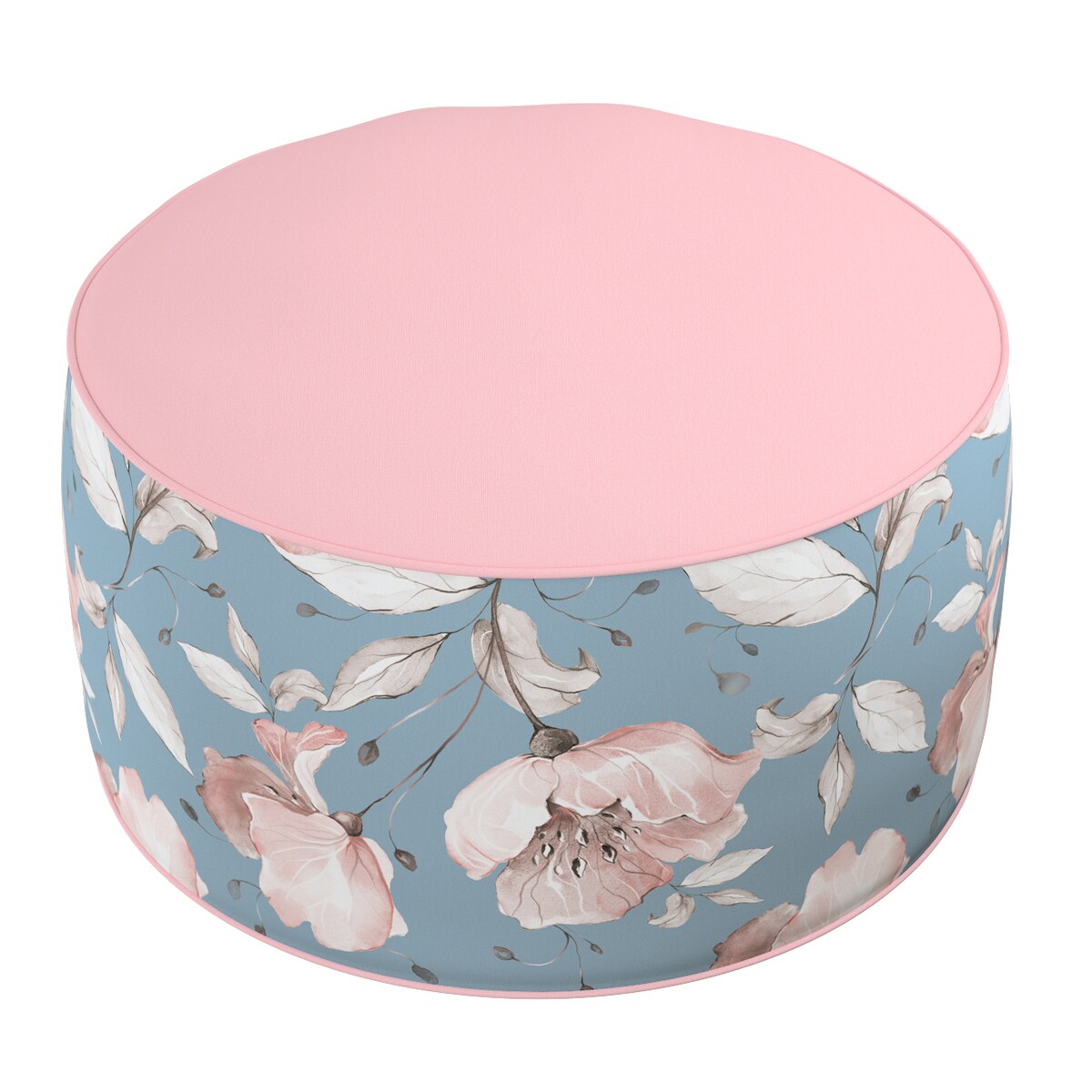 Puf dwukolorowy Coli, niebiesko-różowy, 50x25 cm, Magic Collection