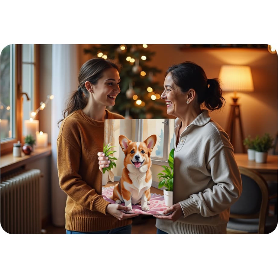 Malowanie po numerach obraz z ramą 40x50 Pies Massido