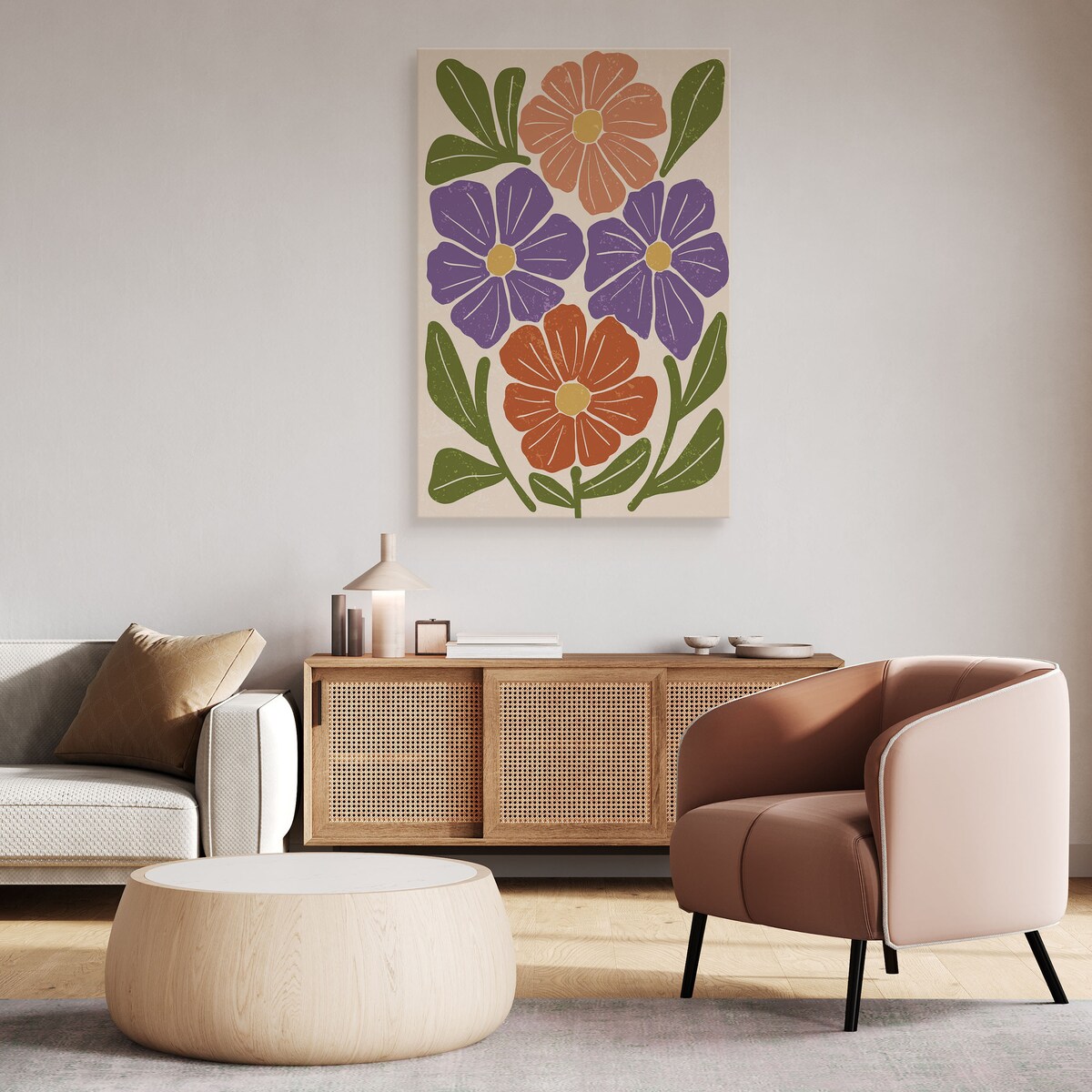 Obraz Kolorowe Pastelowe Stokrotki 80x120cm