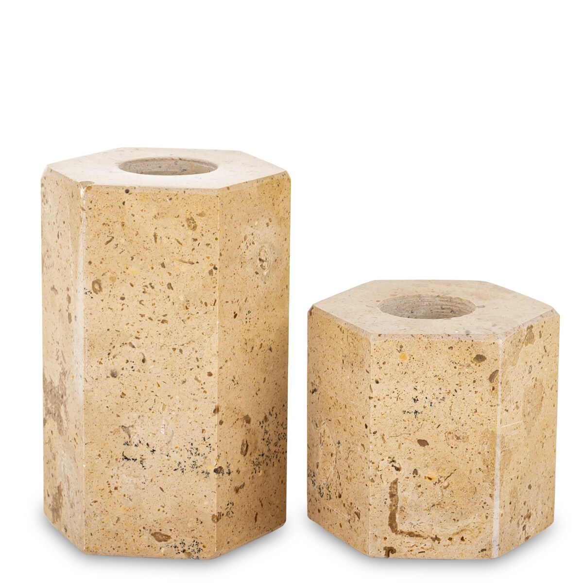 Świecznik marmurowy 2 szt. 9x6x5,5 cm PETRA