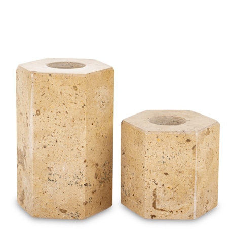 Świecznik marmurowy 2 szt. 9x6x5,5 cm PETRA