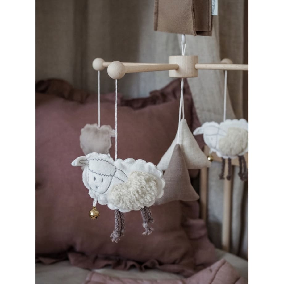 Owieczki – karuzela do łóżeczka z obrotową pozytywką