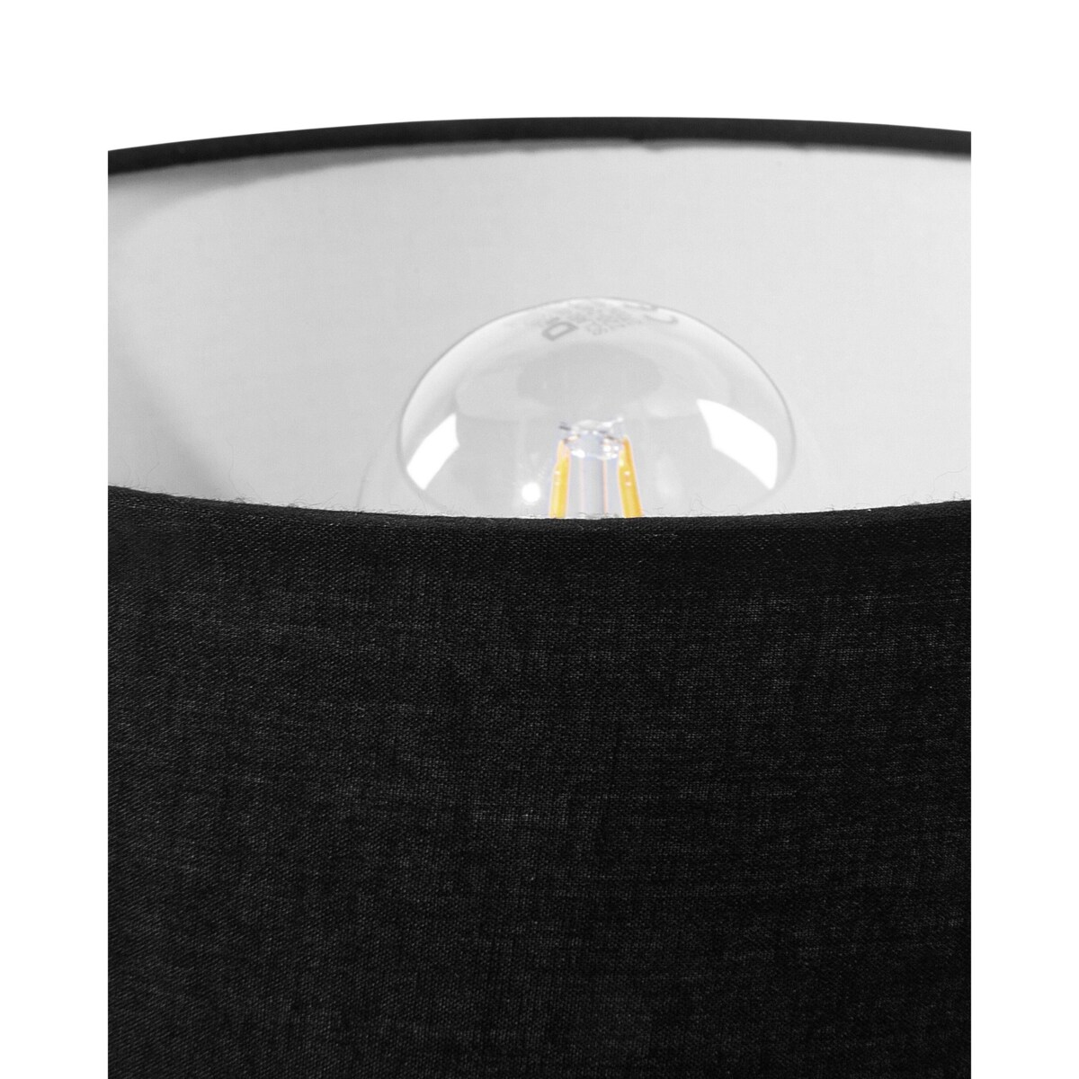 Zestaw 2 lampek nocnych drewniany czarny TOBOL