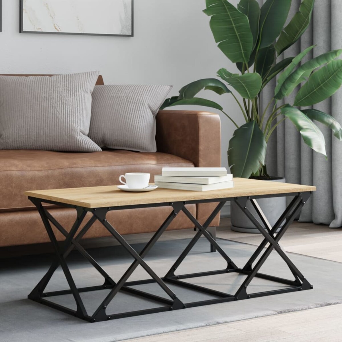 vidaXL Stolik kawowy, dąb sonoma, 100x49x40cm, materiał drewnopochodny