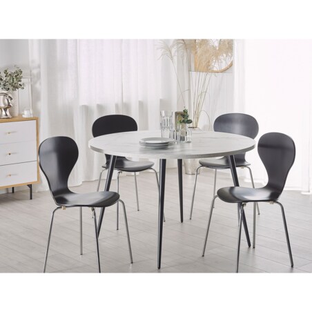 Stół do jadalni ODEON Biały marmur 120 cm 120 cm