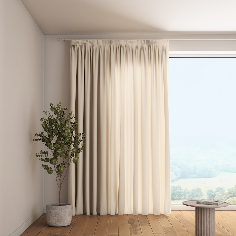 Zasłona na taśmie marszczącej 1 szt. 130x260 naturalny len