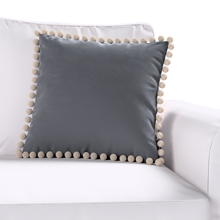 Poszewka Wera na poduszkę 45x45 grafitowy szary