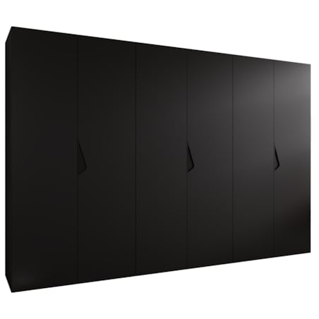 Szafa uchylna Sandi 1 300 (3X100) wys 202 cm Czarny + u Czarny