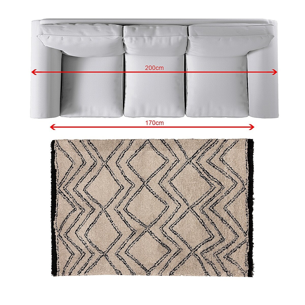 Dywan Royal Nomadic sand/black 120x170cm, 120 x 170 cm