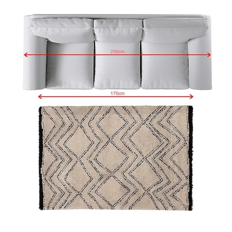 Dywan Royal Nomadic sand/black 120x170cm, 120 x 170 cm