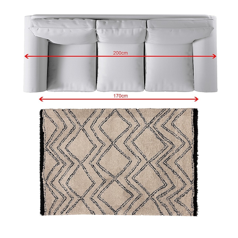 Dywan Royal Nomadic sand/black 120x170cm, 120 x 170 cm