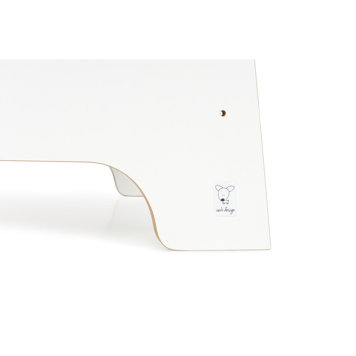 Pomocnik kuchenny solidny dla dzieci biały helper z tablicą regulowany MDF drewno Verk.design