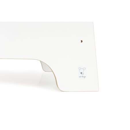 Pomocnik kuchenny solidny dla dzieci biały helper z tablicą regulowany MDF drewno Verk.design