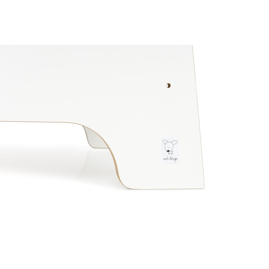 Pomocnik kuchenny solidny dla dzieci biały helper z tablicą regulowany MDF drewno Verk.design