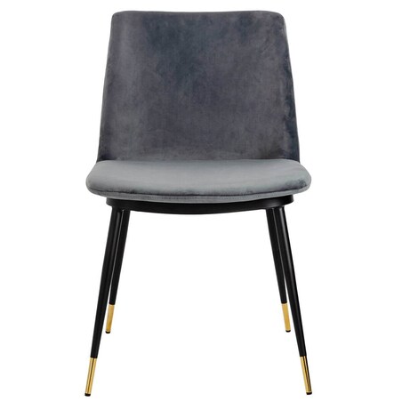Welurowe krzesło jadalniane Diego KH1201100122.DKGREY King Home ciemnoszare