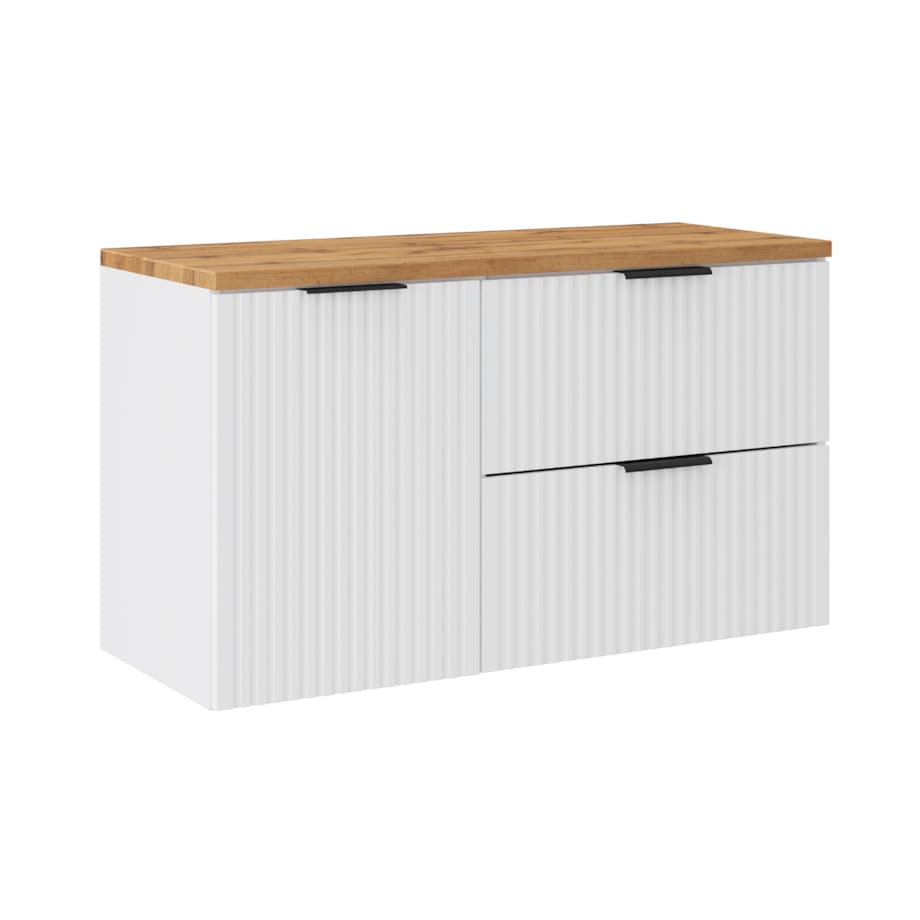 Zestaw meblowy 100cm z blatem i szafką z koszem na pranie SET-ADW B WOTAN 100CM LB