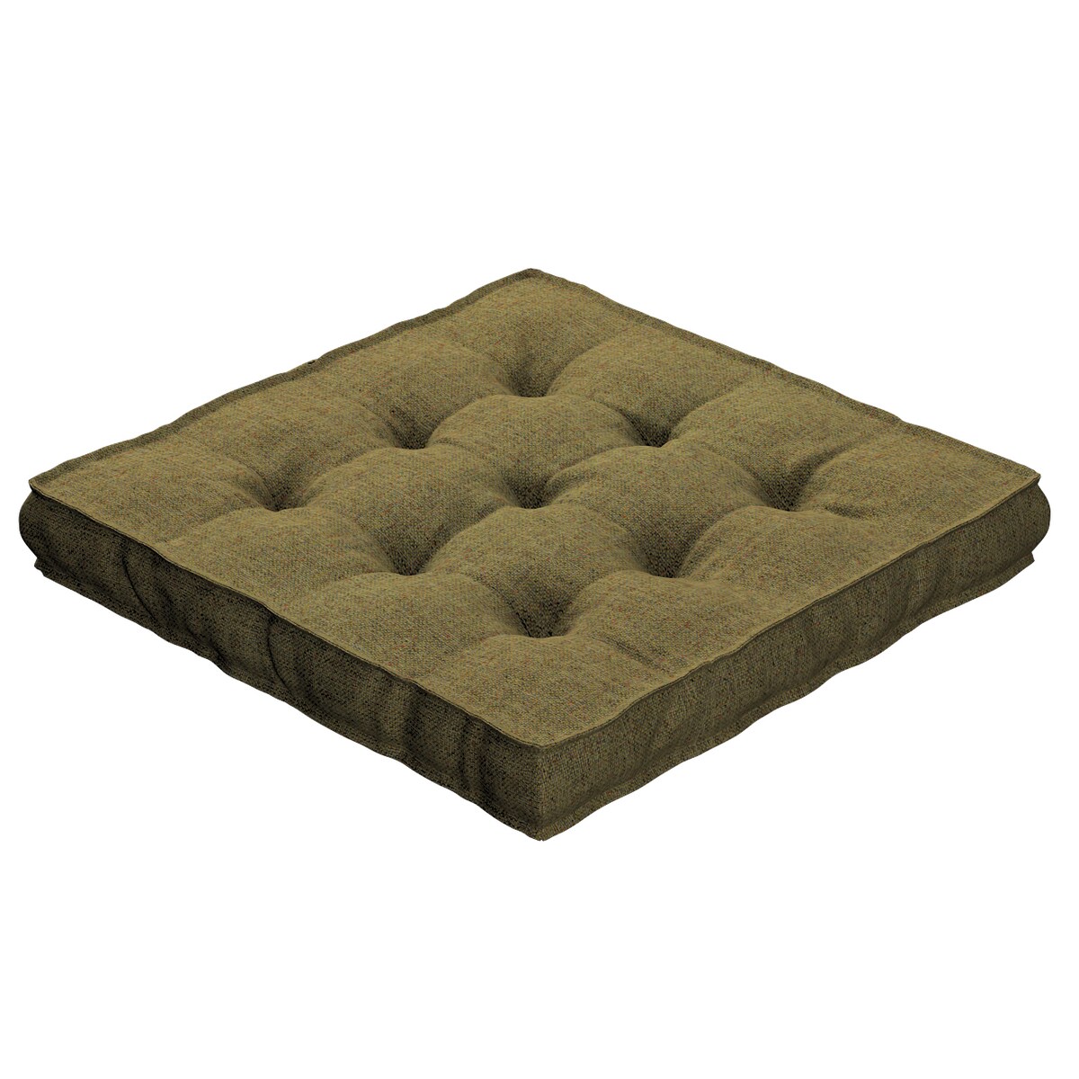 Poduszka na krzesło Kuba, oliwkowy melanż, 40 x 40 x 6 cm, Madrid