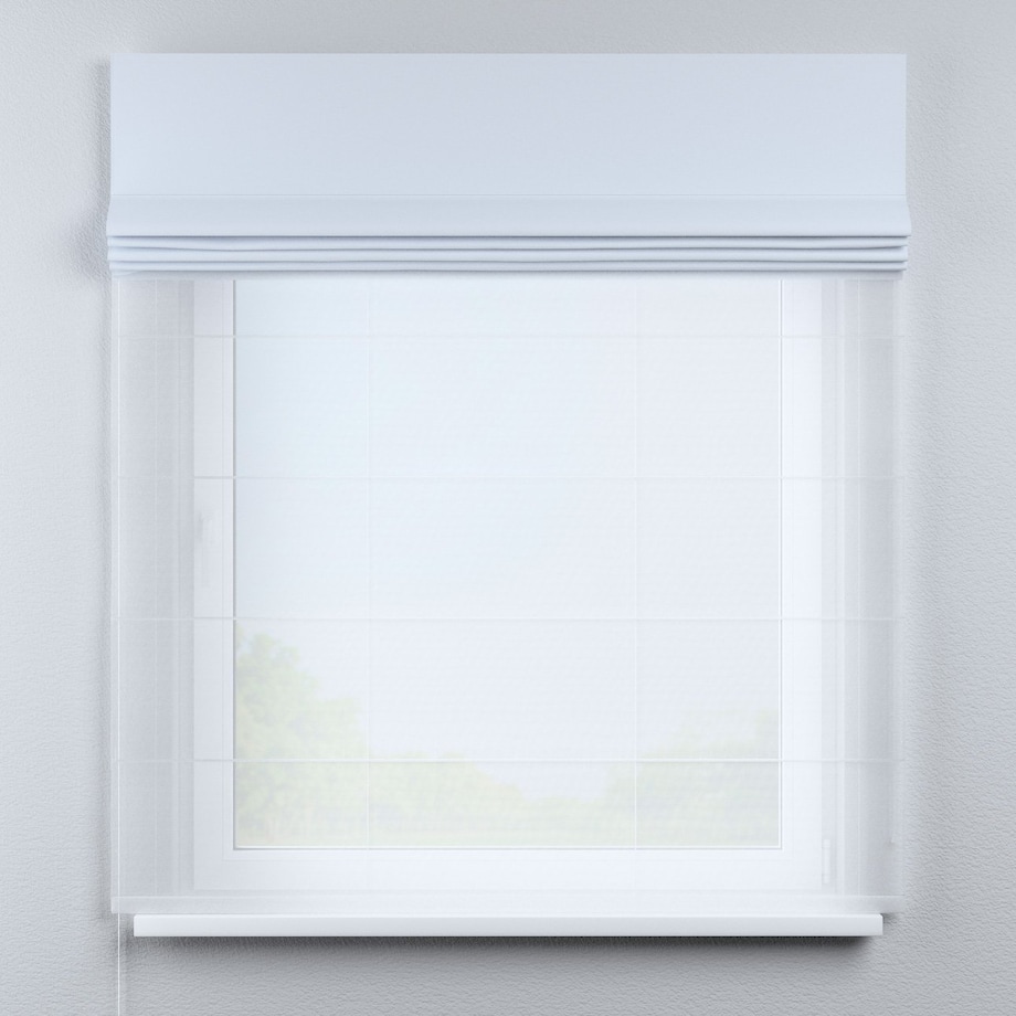 Roleta rzymska Duo, szaro-biały, Blackout - zaciemniające